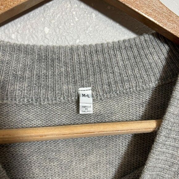 Muji Wool Sweater Dress Womens M/L Midi Long Sleeve Minimalist Quiet Luxury - Picture 5 of 7